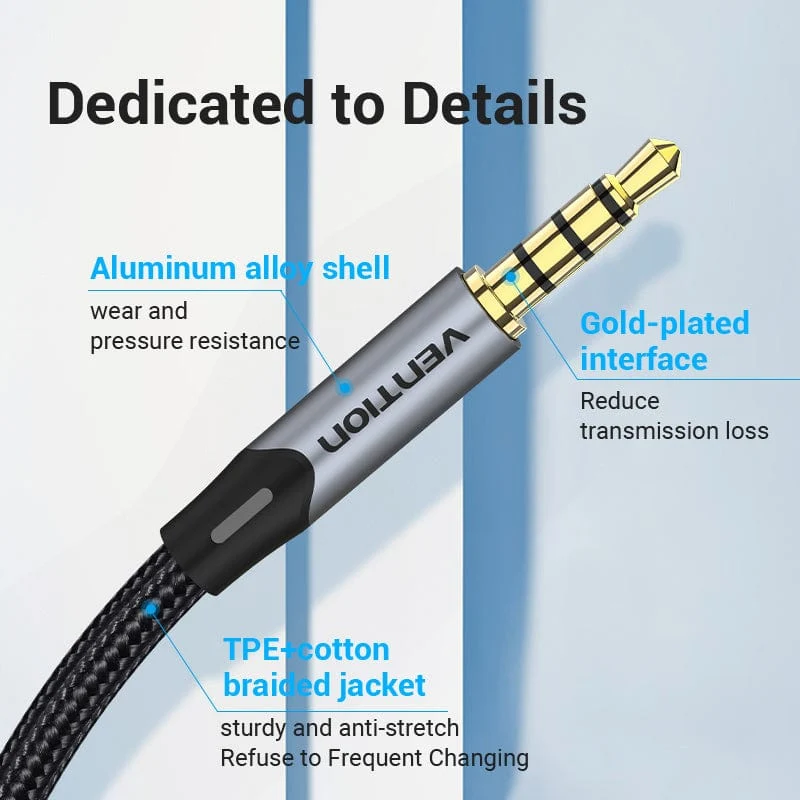 Vention 3.5mm Male to Male Audio Cable - Image 6
