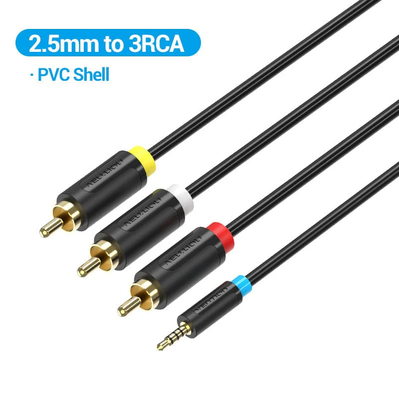 Vention Jack 3.5mm to 3RCA Cable 3.5mm Jack Male to 3 RCA Male AUX Audio Splitter for Speaker TV Box Stereo Aux Cable 2.5 to RCA - Image 3