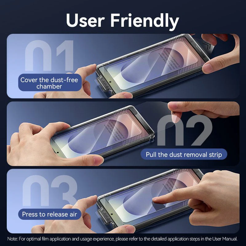 Vention HD Tempered Glass Screen Protector for Samsung Galaxy S25 6.2" with Dust-Free Installation Tool - Image 13