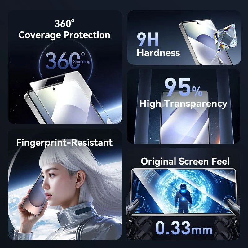 Vention HD Tempered Glass Screen Protector for Samsung Galaxy S25 6.2" with Dust-Free Installation Tool - Image 5