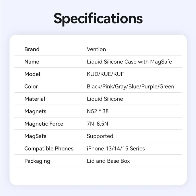 Vention Liquid Silicone Case for iPhone 13 with MagSafe - Image 12
