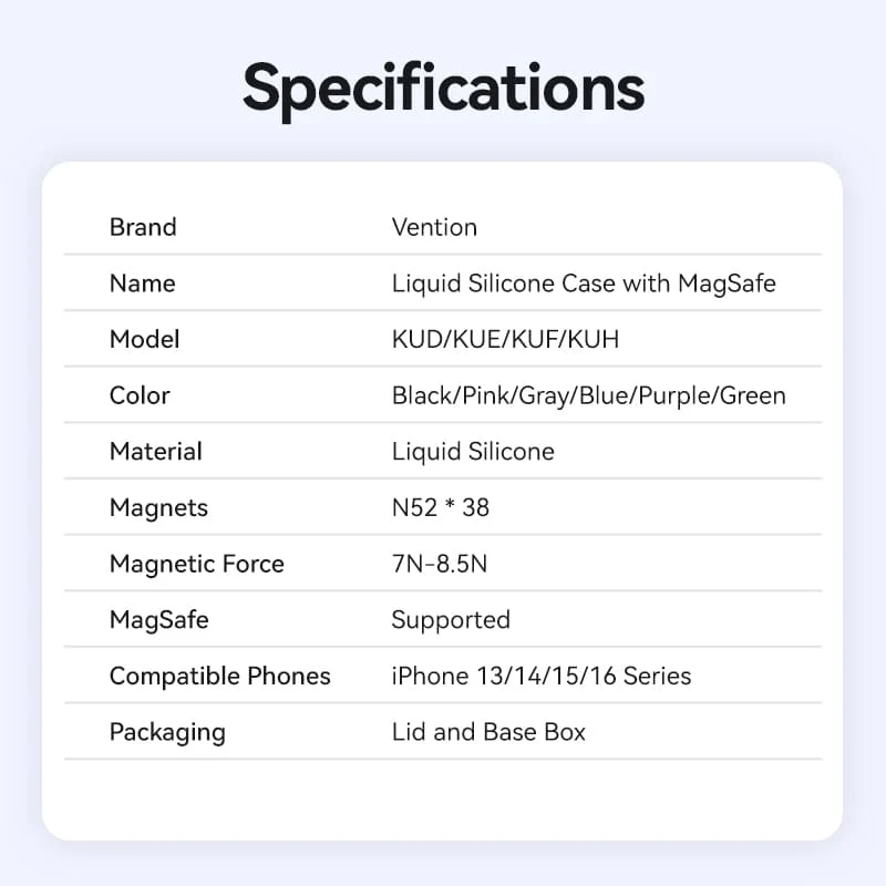 Vention Liquid Silicone Case for iPhone 16 with MagSafe - Image 12