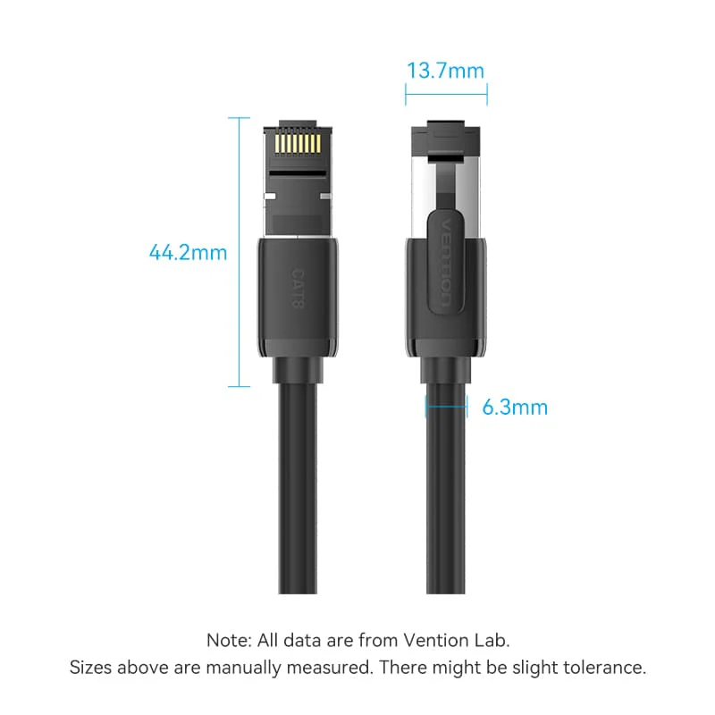 Vention LSZH Cat.8 SFTP Ethernet Patch Cable Black - Image 14