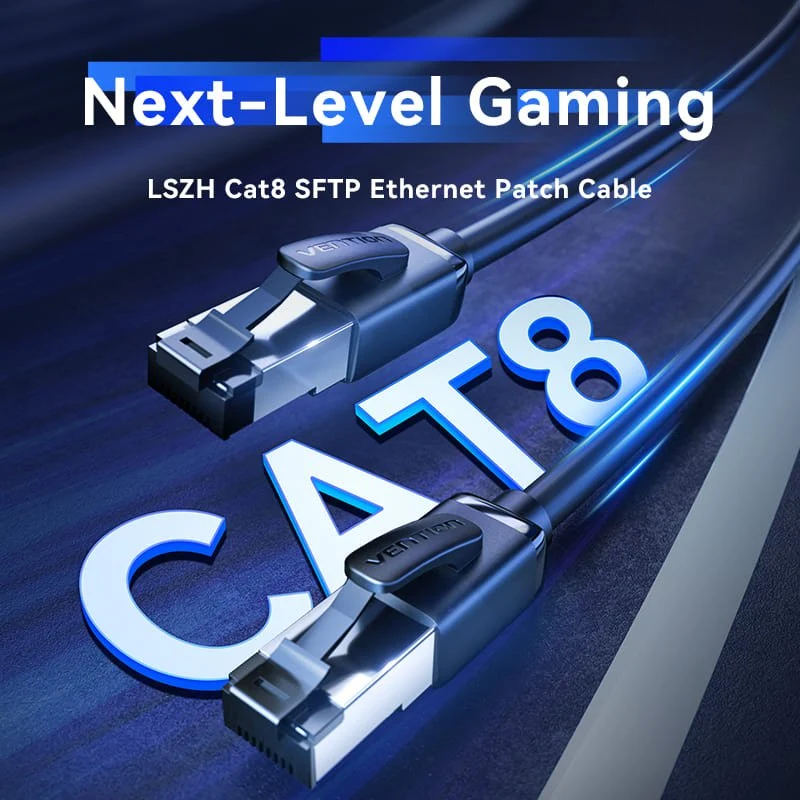Vention LSZH Cat.8 SFTP Ethernet Patch Cable Black - Image 2