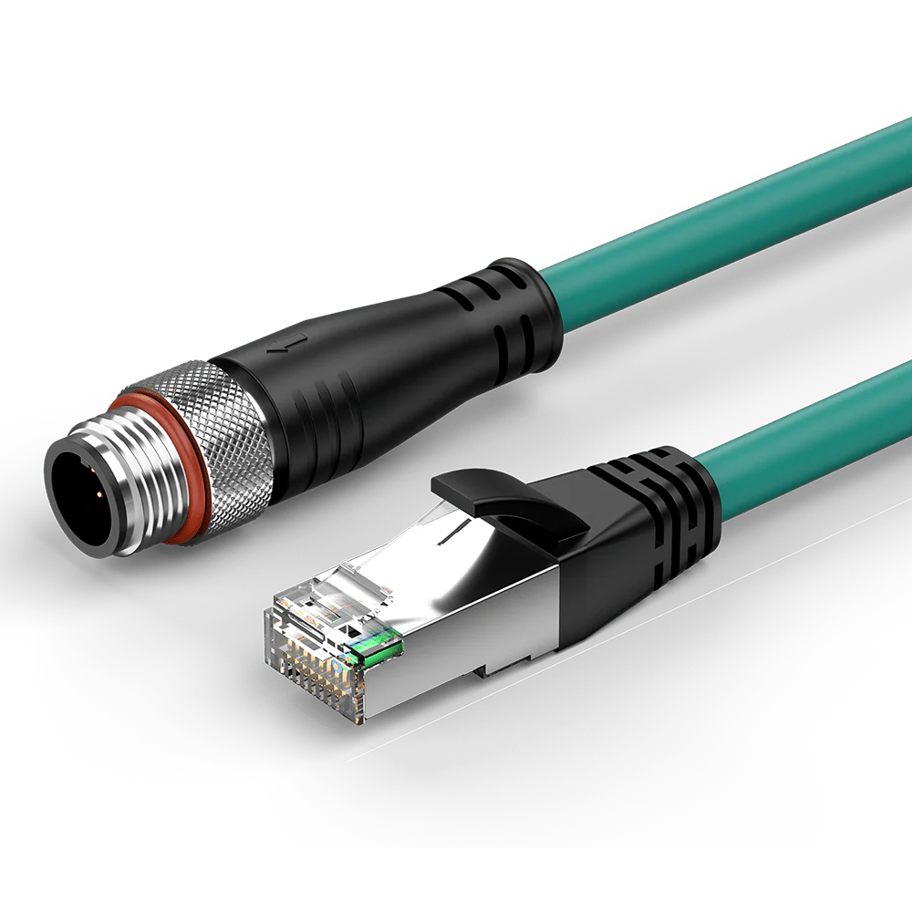 Vention M12 8 Pin A-Code to RJ45 Ethernet Patch Cable