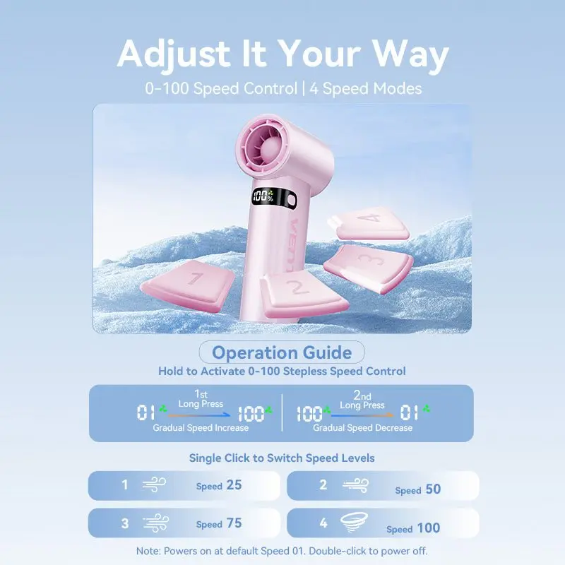 Vention Mini Handheld High-Speed Fan - Image 10
