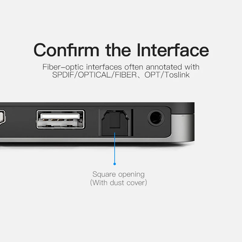 Vention Optical Fiber Audio Cable Black - Image 5