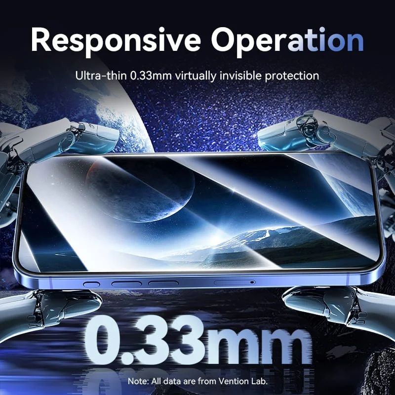 Vention HD Tempered Glass Screen Protector for iPhone 15 with Dust-Free Installation Tool - Image 6