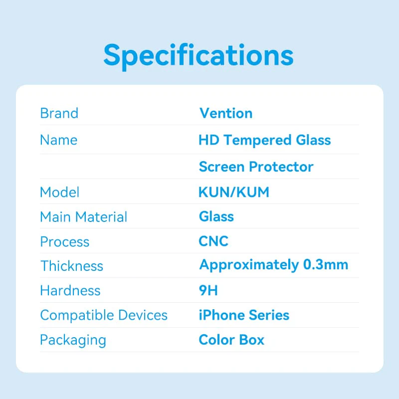 Vention HD Tempered Glass Screen Protector for iPhone 15 with Easy-Installation Tool - Image 11