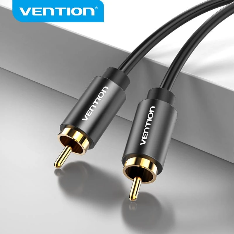 Vention RCA to RCA Audio Cable Male to Male Coaxial Cable for TV Box Amplifier Stereo HiFi 5.1 SPDIF Video Aux Cable 1m 2m - Image 4