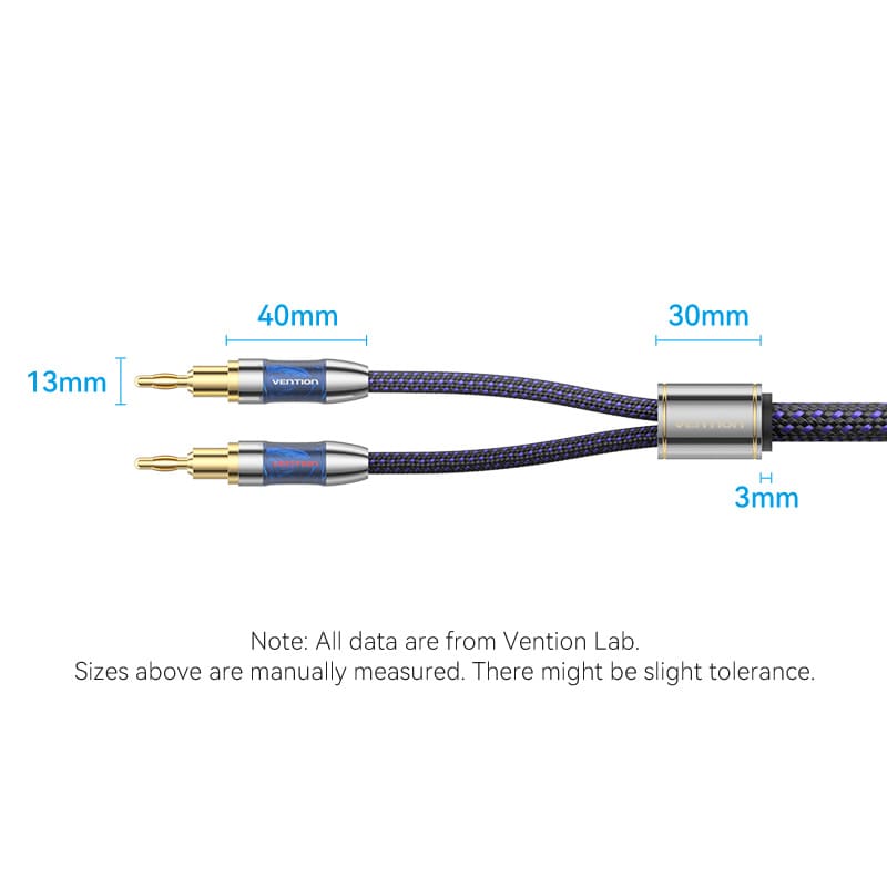 Vention Speaker Wire (Hi-Fi) with Dual Banana Plugs - Image 11