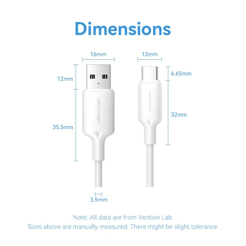 Vention USB 2.0 A Male to C Male 3A Cable PVC Type - Image 15