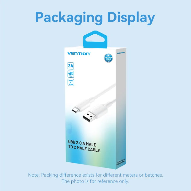 Vention USB 2.0 A Male to C Male 3A Cable PVC Type - Image 16