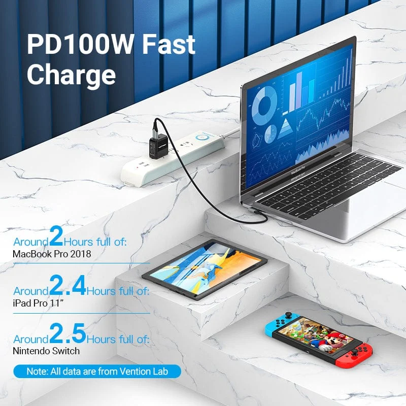 Vention USB 2.0 C Male Right Angle to C Male 5A Cable Aluminum Alloy Type - Image 4