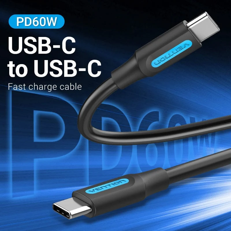 Vention USB 2.0 C Male to Male Cable PVC Type - Image 2