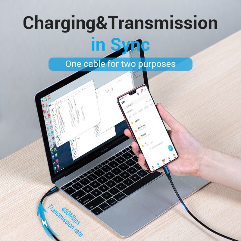 Vention USB 2.0 C Male to Micro-B Male 2A Cable - Image 3