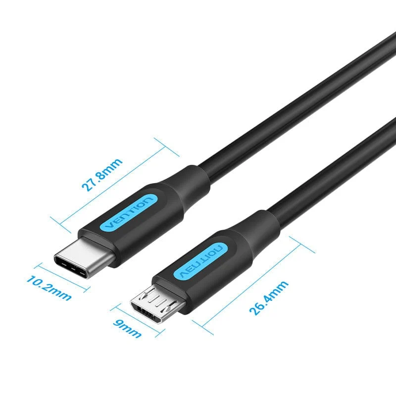 Vention USB 2.0 C Male to Micro-B Male 2A Cable - Image 8