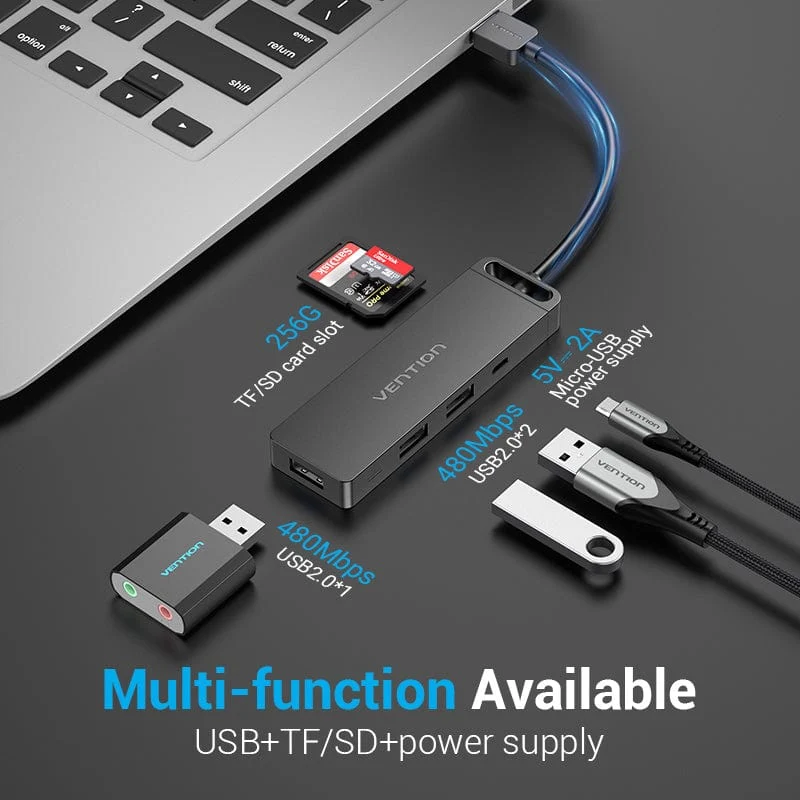 Vention 6-in-1 USB 2.0 Hub - Image 3