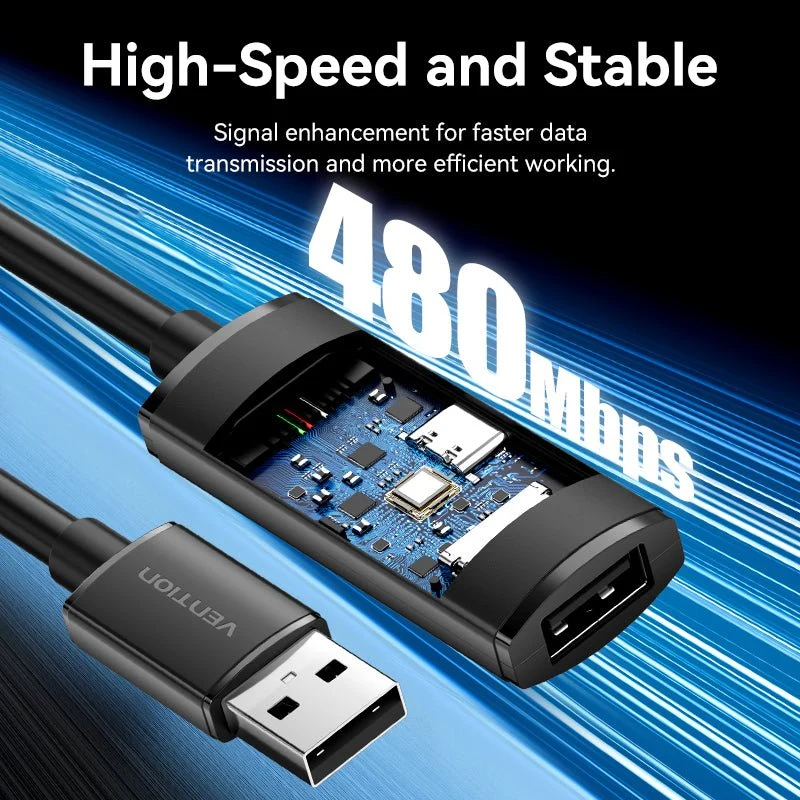 Vention USB 2.0 Active Extension Cable - Image 3