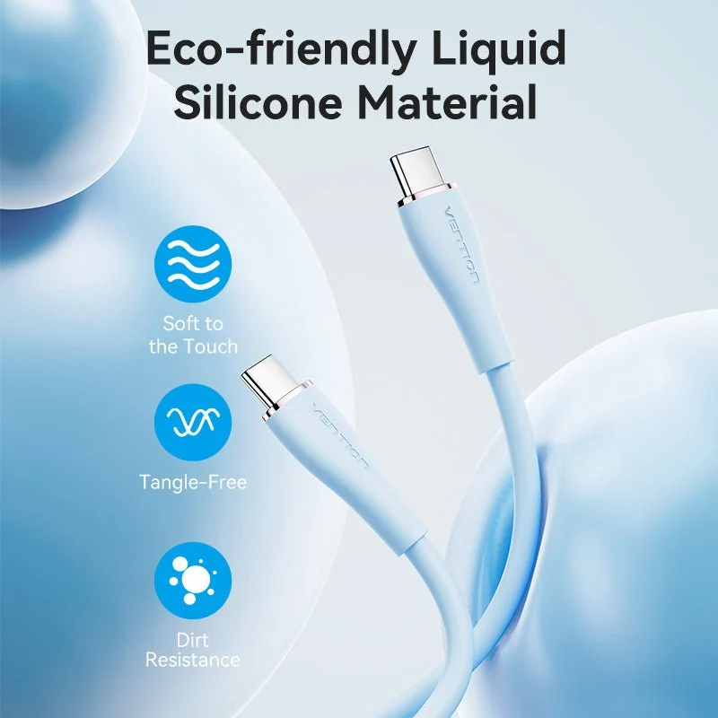 Vention USB 2.0 Type-C Male to 2 Type-C Male 5A Cable Silicone Type - Image 12