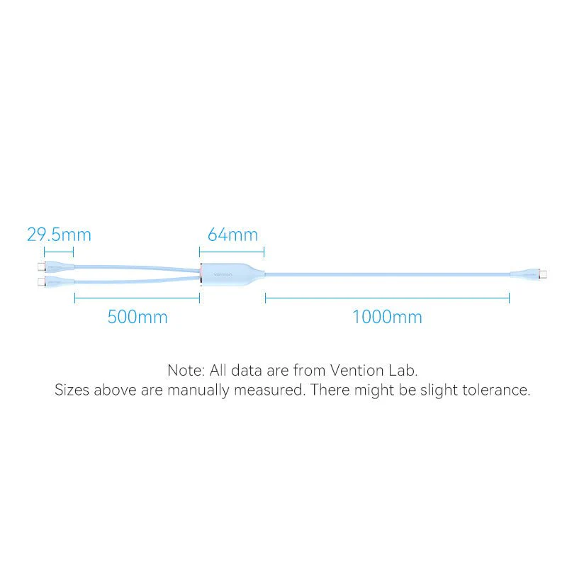 Vention USB 2.0 Type-C Male to 2 Type-C Male 5A Cable Silicone Type - Image 17