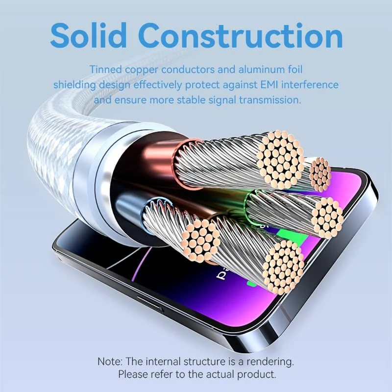 Vention USB 2.0 Type-C Male to Lightning Male 3A Cable Aluminum Alloy Type - Image 12