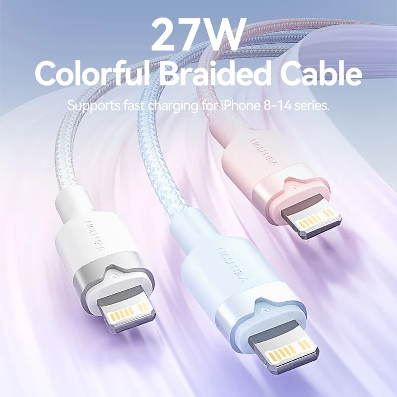 Vention USB 2.0 Type-C Male to Lightning Male 3A Cable Aluminum Alloy Type - Image 5