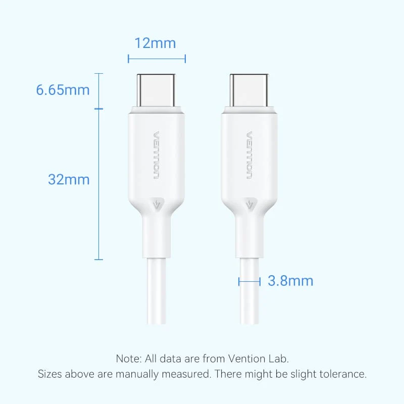 Vention USB 2.0 Type-C Male to Type-C Male 3A Cable PVC Type - Image 15