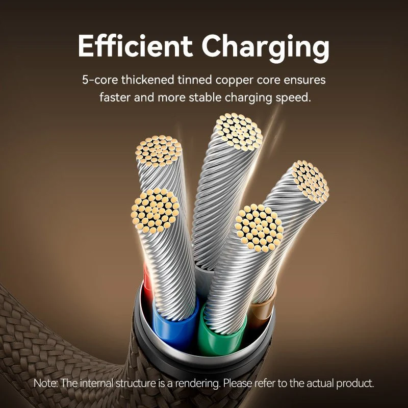 Vention USB 2.0 Type-C Male to Type-C Male 3A Cable Gold Aluminum Alloy Type - Image 7