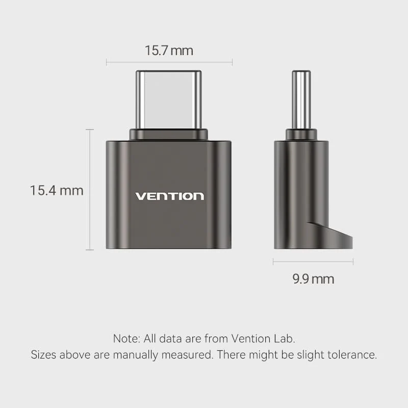 Vention USB 2.0 Type-C MicroSD Card Reader Gray Zinc Alloy Type - Image 11
