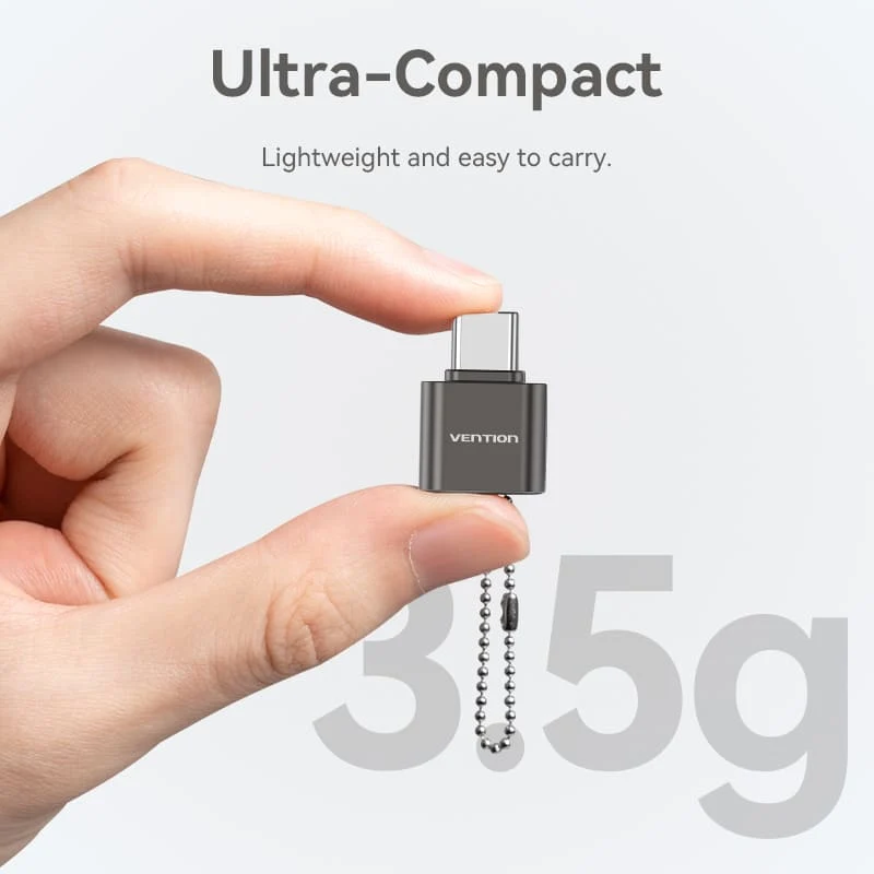 Vention USB 2.0 Type-C MicroSD Card Reader Gray Zinc Alloy Type - Image 8
