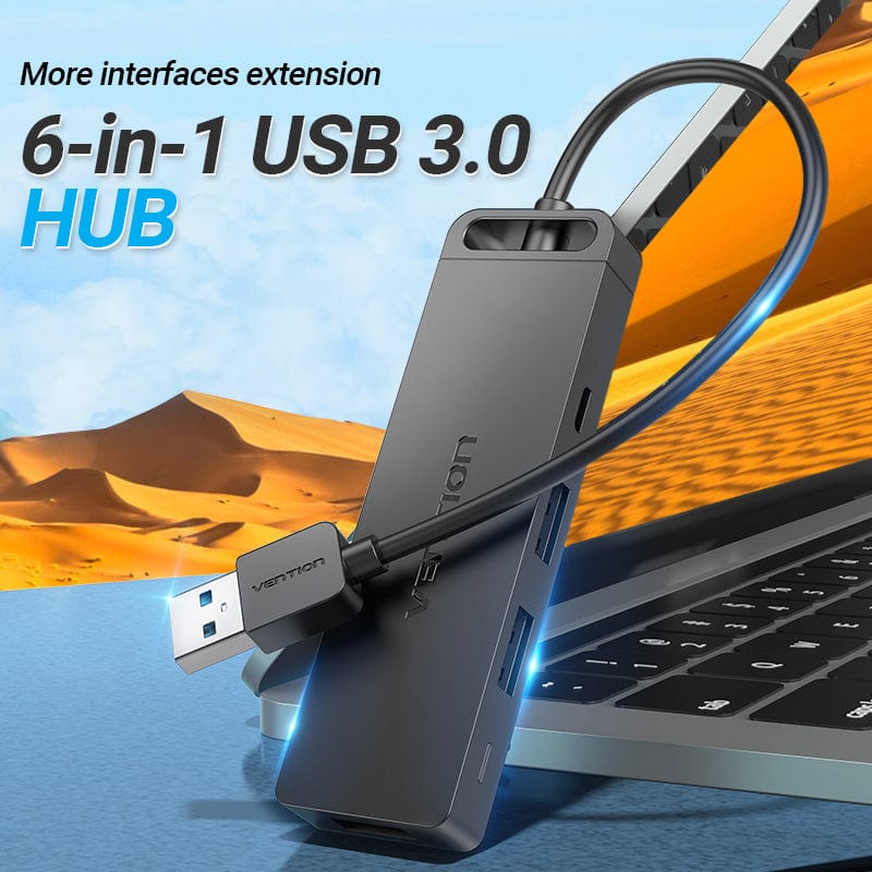 Vention 6-in-1 USB 3.0 Hub - Image 2