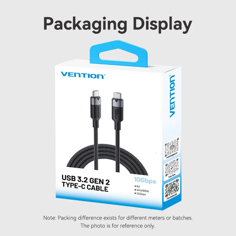 Vention USB 3.2 Gen2 C Male to C Male 10Gbps Cable Aluminum Alloy Type - Image 14