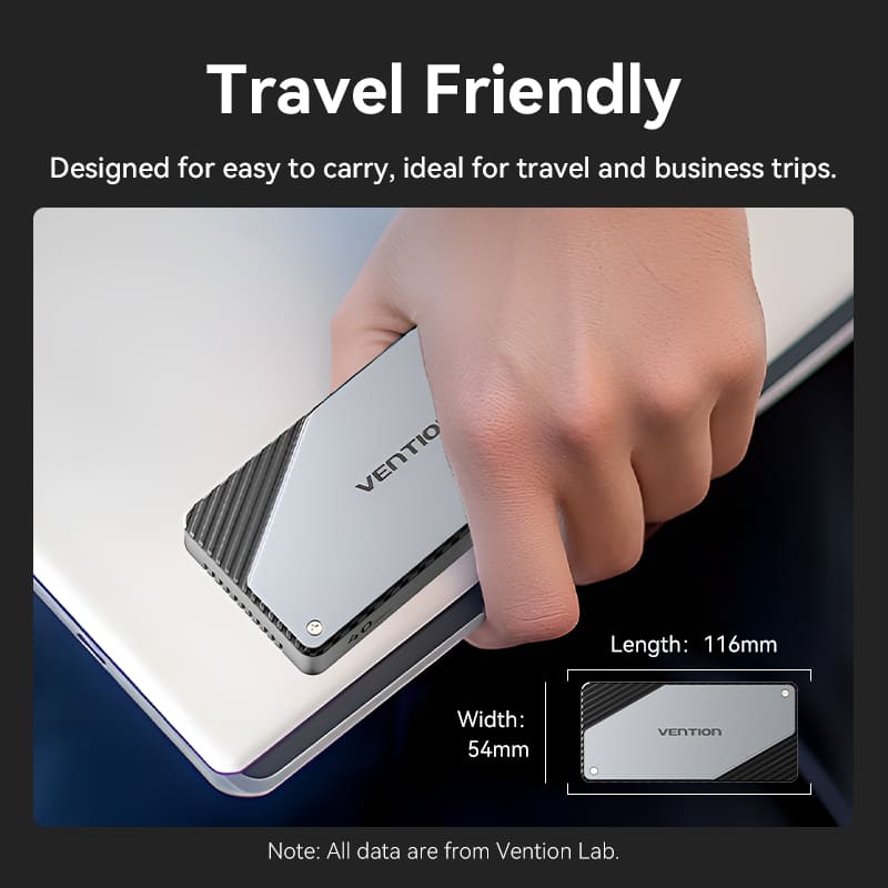 Vention USB 4.0 M.2 NVMe SSD Enclosure (USB 4.0 Type-C) Gray Aluminum Alloy Type - Image 11