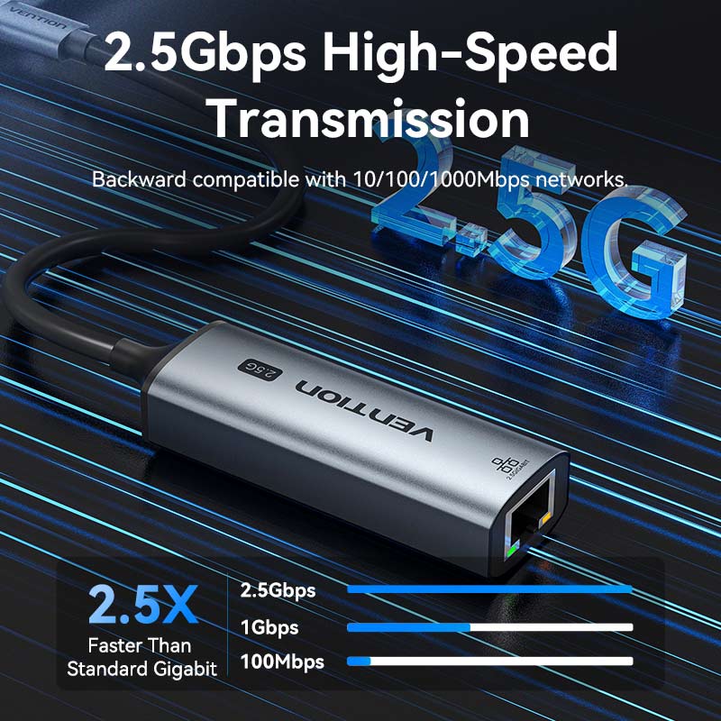 Vention USB-C to 2.5G Ethernet Adapter - Image 6