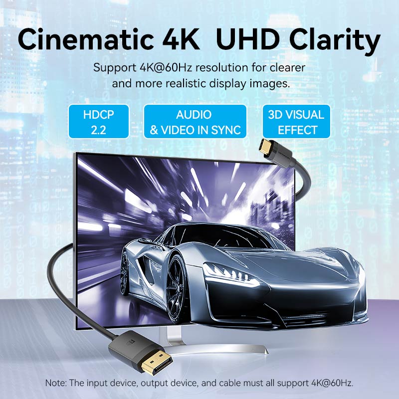 Vention USB-C to DP 4K HD Cable - Image 3