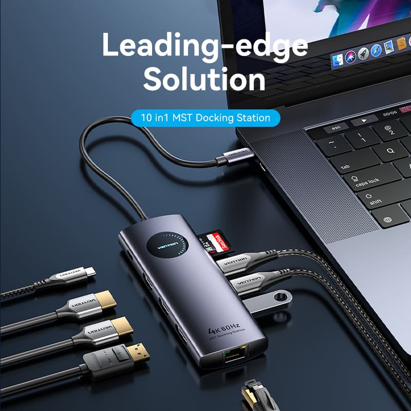 Vention 10-in-1 USB-C MST Docking Station - Image 2