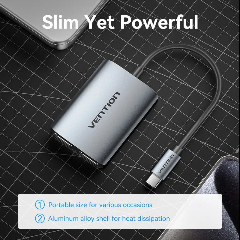 Vention USB-C to Dual HDMI™ MST Adapter - Image 9
