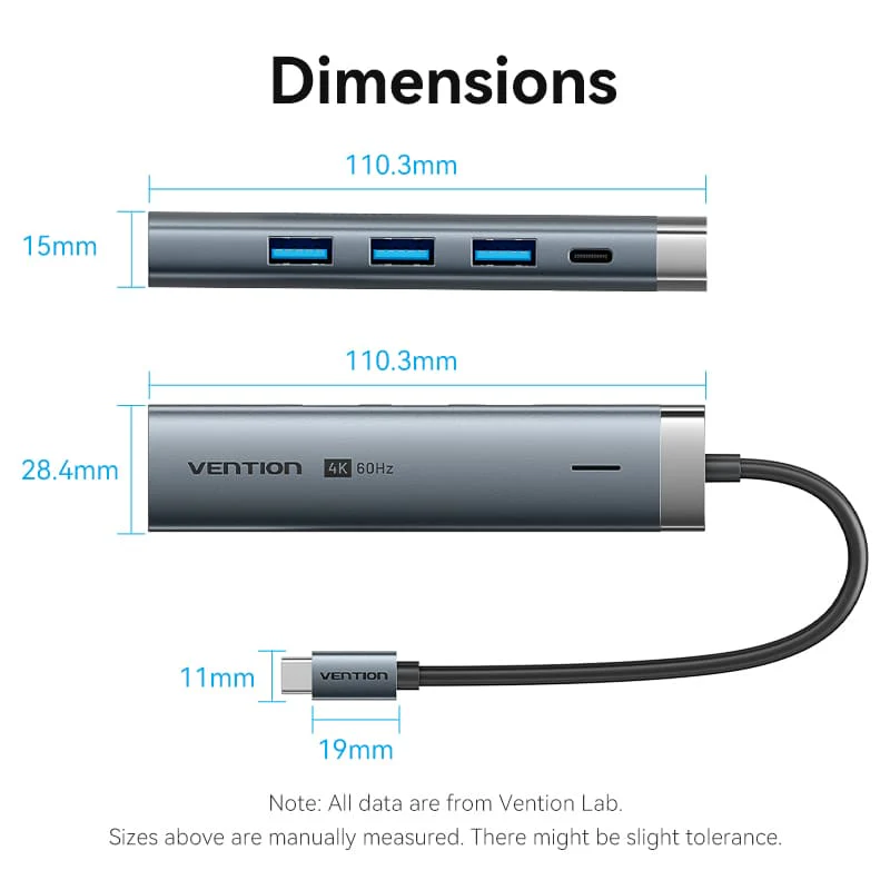 Vention 5-in-1 USB-C Docking Station - Image 14