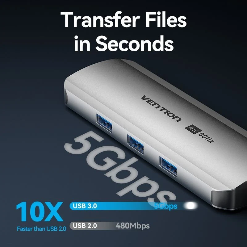 Vention 8-in-1 USB-C Docking Station - Image 5