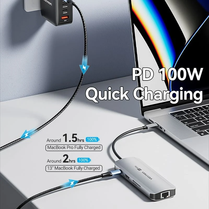 Vention 8-in-1 USB-C Docking Station - Image 7