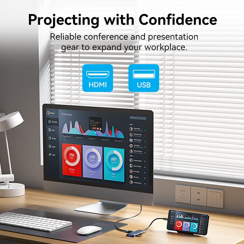 Vention 7-in-1 USB-C Docking Station - Image 10