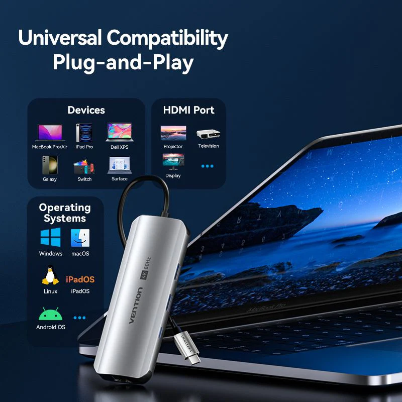 Vention 9-in-1 USB-C Docking Station - Image 14