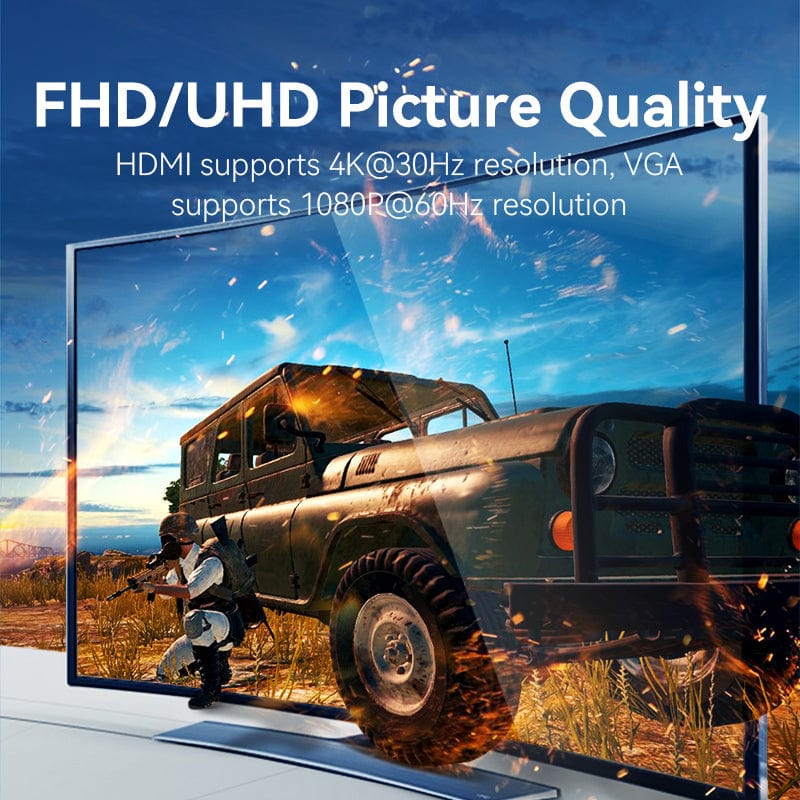 Vention USB-C to HDMI™/VGA Converter 0.15M Gray Aluminum Alloy Type - Image 6
