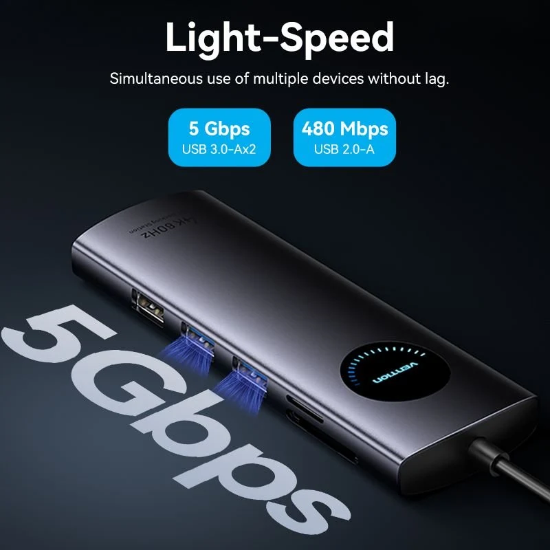 Vention 9-in-1 USB-C MST Docking Station - Image 9