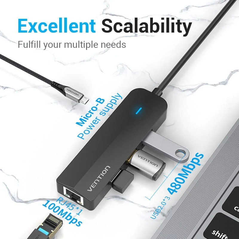 Vention 5-in-1 USB-C Hub - Image 3