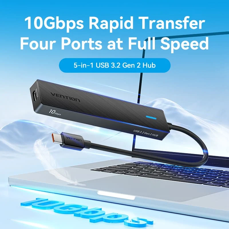 Vention 5-in-1 USB 3.2 Gen 2 Hub - Image 2