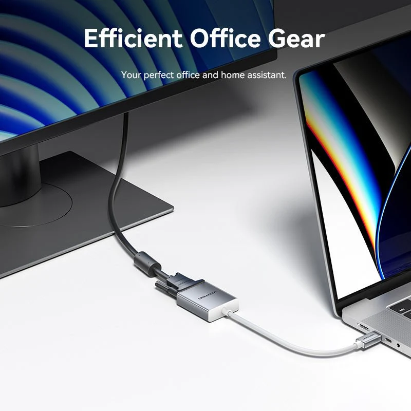 USB-C to VGA Converter 0.15M Silver Aluminium Alloy Type - Image 6