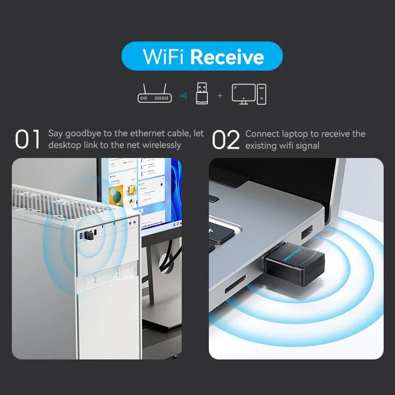 Vention USB Wi-Fi Adapter - Image 3