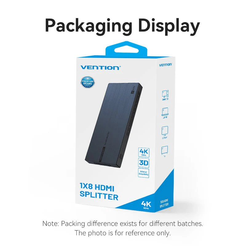 Vention 1-In & 8-Out HDMI™ Splitter 4K@60Hz Black Aluminum Alloy Type EU Standard - Image 19